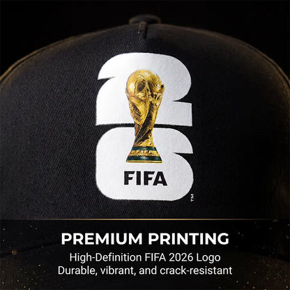 FIFA 2026 World Cup Commemorative Victory Cap - Trophy Silhouette Snapback Baseball Hat, White/Green/Black Casual Fan Collectible for Sports, Streetwear