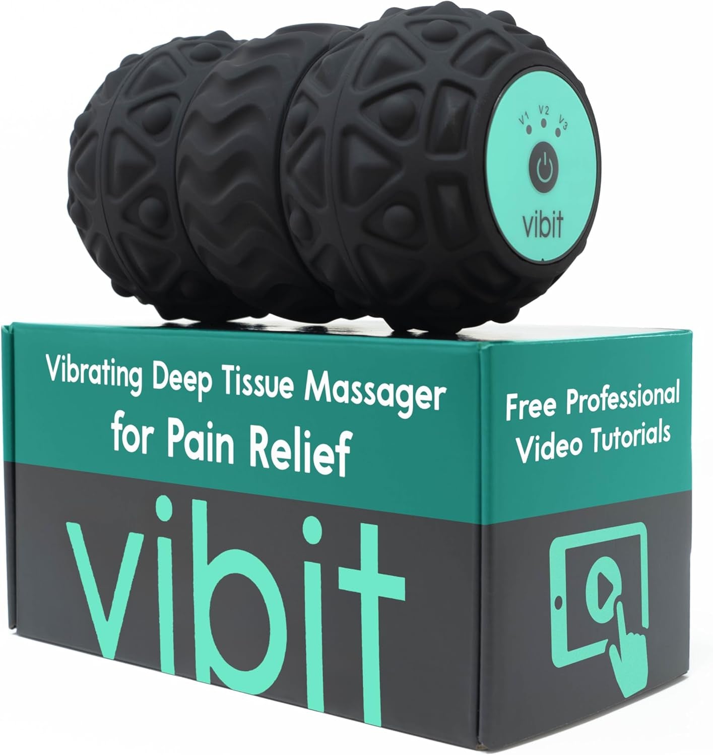 - Vibrating Massager for Plantar Fasciitis, Pain Relief and Sciatica, Foot and Body Portable Massage Roller, Deep Tissue Pain Relief from Feet to Neck, Electric, 3 Vibration Levels (Black)