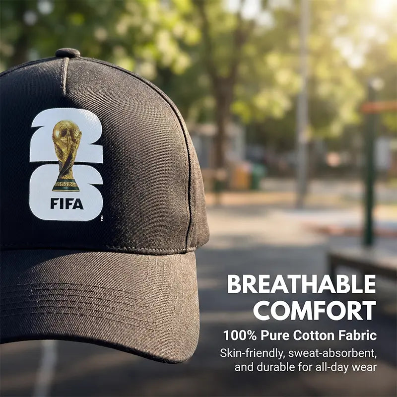 FIFA 2026 World Cup Commemorative Victory Cap - Trophy Silhouette Snapback Baseball Hat, White/Green/Black Casual Fan Collectible for Sports, Streetwear